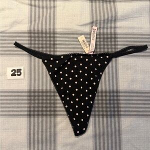 Victoria's Secret Black Panties with White Polka Dots